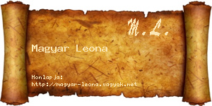 Magyar Leona névjegykártya