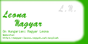 leona magyar business card